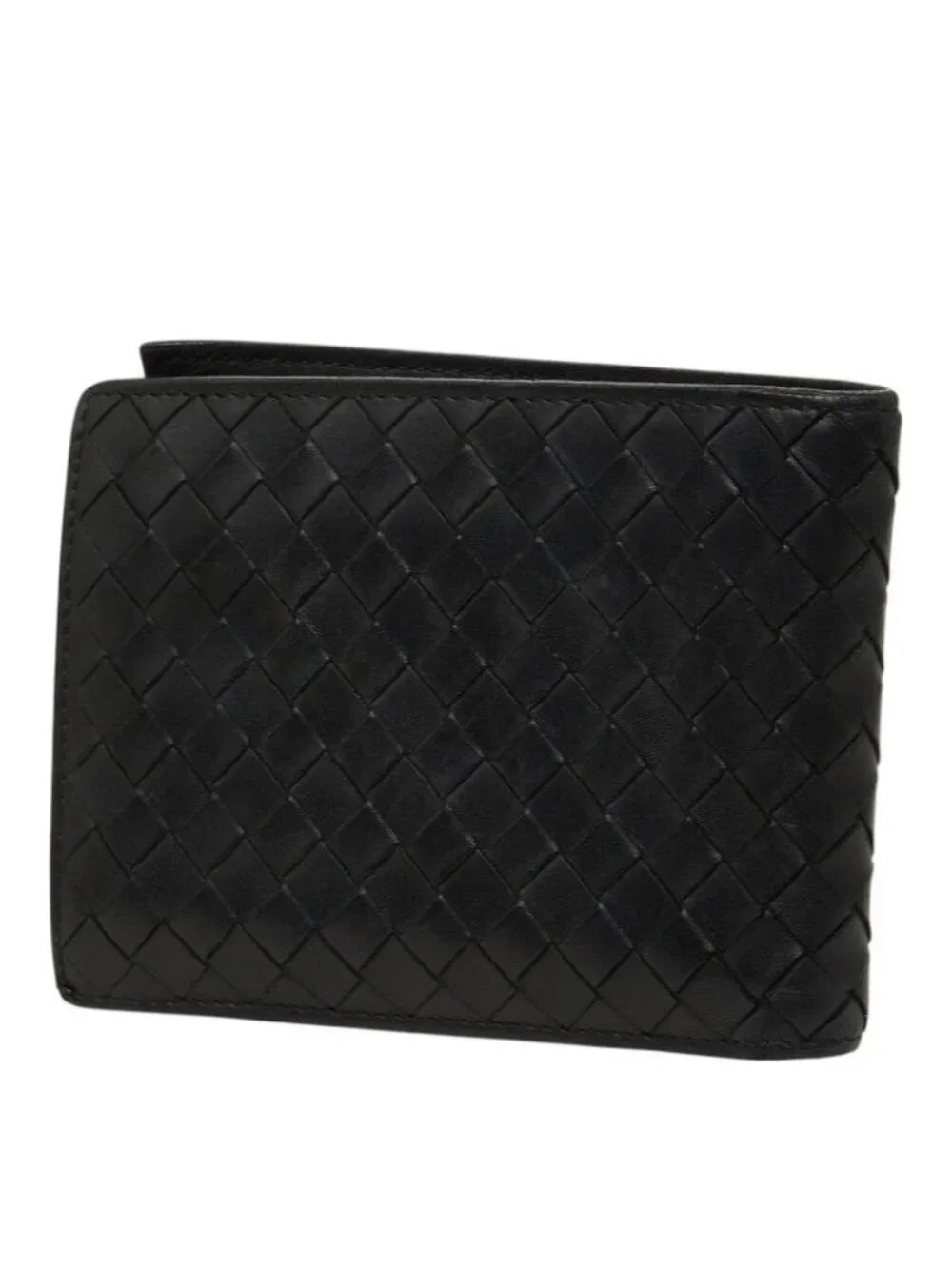 Bottega Veneta Intretchart Bifold Wallet Black Leather